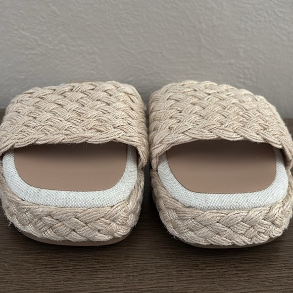 Women’s Torrid, Woven Raffia Platform Extra Wide Slide Sandal, 10WW - Picture 10 of 10